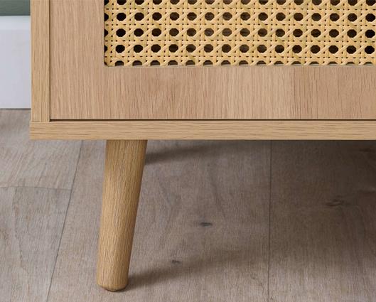 Croxley Rattan Small TV Unit - Oak