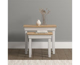 BORDEAUX NEST OF 2 TABLES - IVORY/OAK