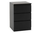 MALVERN 2 DOOR WARDROBE BEDROOM SET - BLACK