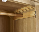 Memphis Limed Oak 2 Door 1 Drawer Wardrobe