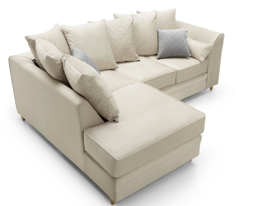 Chevelle Left Hand Facing Corner Sofa - Cream
