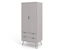 Austin Grey 2 Door, 2 Drawer Wardrobe