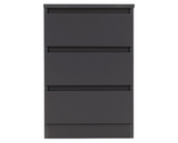 Marcus 3 Drawer Bedside - Grey