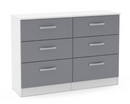 Larz 6 Drawer Chest-White & Grey