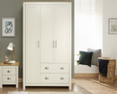 Lachlan 3 Door 2 Drawer Wardrobe- Cream