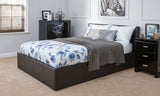 Small Double End Lift Ottoman Bed-Black
