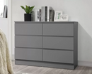 Oakley 6 Drawer Chest- Grey
