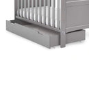 Space Saver Cot, Under Drawer & Eco Plus Foam Mattress-Taupe Grey
