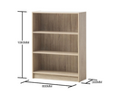 Traditional Low Wide Bookcase-Oak