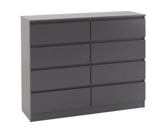 Marcus 8 Drawer Chest - Grey