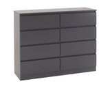 Marcus 8 Drawer Chest - Grey