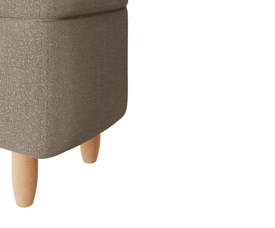 Florence Boucle Ottoman- Natural Stone