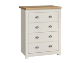 Harper 4 Drawer Chest-Cream