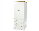 Corona White 2 Door, 3 Drawer Wardrobe