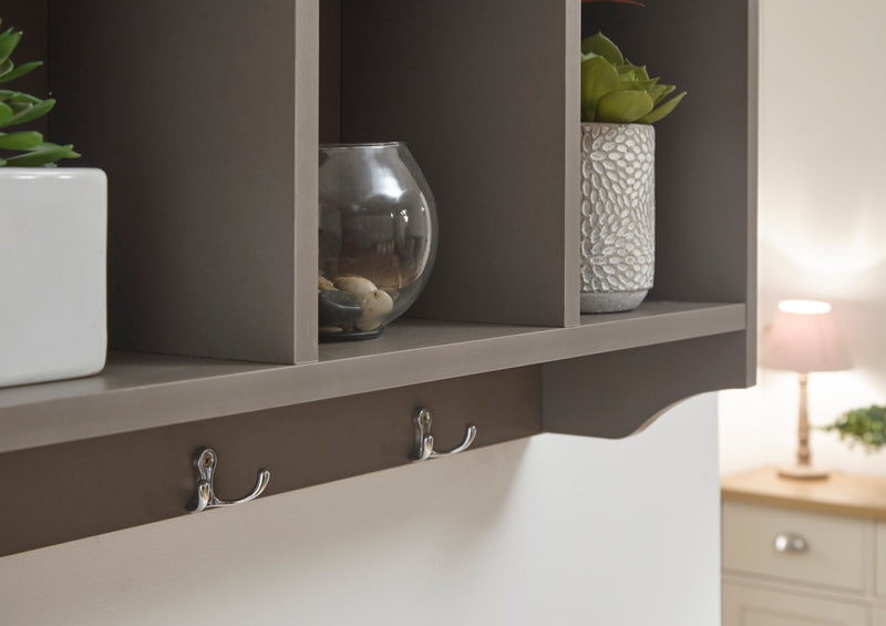 Kayleigh Wall Rack- Grey