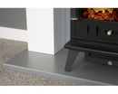 Hugo Fireplace Suite 39inch- White/Grey With Electric Stove - Black