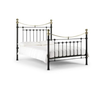 Victoria Satin King Size Bed - Black