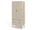 Driftwood 2 Door, 2 Drawer Wardrobe