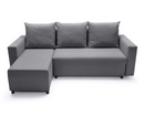 Otto Left Hand Facing Corner Sofa - Dark Grey