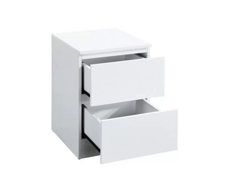 Oakley 2 Drawer Bedside- White