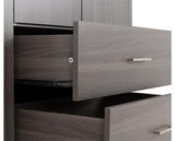 LISBON 4 DOOR WARDROBE - BLACK WOOD GRAIN