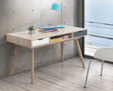 Culton Black & White 2 Drawer Desk