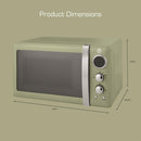 Swan Retro 800W 20L Digital Microwave Green