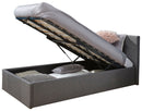 Single End Lift Ottoman Bed-Grey
