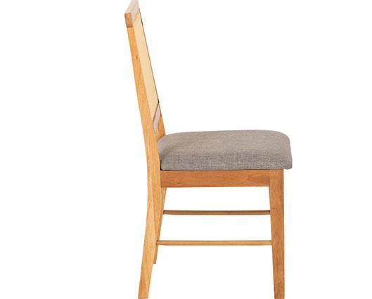 ELLIS DINING CHAIR (X2 PER BOX) - OAK EFFECT/GREY FABRIC