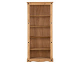 Corona Tall Bookcase - Distressed Waxed Pine