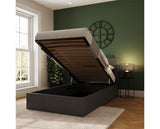 Single End Lift Ottoman Bed-Grey