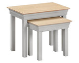 BORDEAUX NEST OF 2 TABLES - PEBBLE GREY/OAK