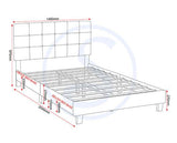 ARRAN 4'6" BED - BLACK FAUX LEATHER