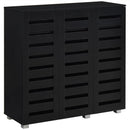 Euston 3 Door Shoe Cabinet - Black
