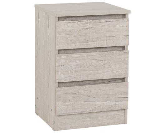 MALVERN 3 DRAWER BEDSIDE - URBAN SNOW