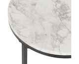 DALLAS SIDE TABLE - MARBLE/BLACK