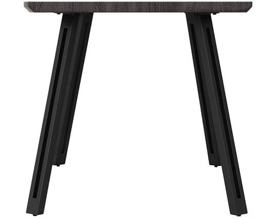 QUEBEC WAVE EDGE DINING TABLE - BLACK WOOD GRAIN