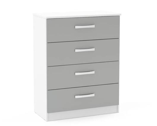 Larz 4 Drawer Chest-White & Grey