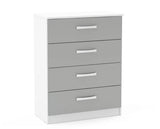 Larz 4 Drawer Chest-White & Grey