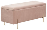 Melta Ottoman Storage Bench- Pink