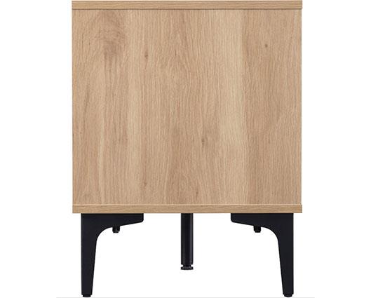 MIAMI 2 DOOR TV UNIT - OAK EFFECT/BLACK