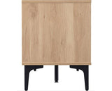 MIAMI 2 DOOR TV UNIT - OAK EFFECT/BLACK