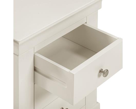 BORDEAUX 3 DRAWER BEDSIDE - IVORY