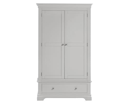 BORDEAUX 2 DOOR WARDROBE - PEBBLE GREY