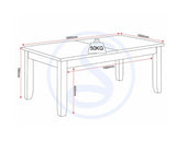 WINDSOR LARGE EXTENDING DINING TABLE - PEBBLE GREY/OAK