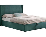AMELIA 5' PLUS BED - GREEN VELVET FABRIC