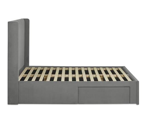 Leila Dual Storage Door Bed Steel Grey - Double