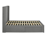 Leila Dual Storage Door Bed Steel Grey - Double