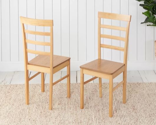 Carter Dining Table & 6 Ladder Chairs- Oak