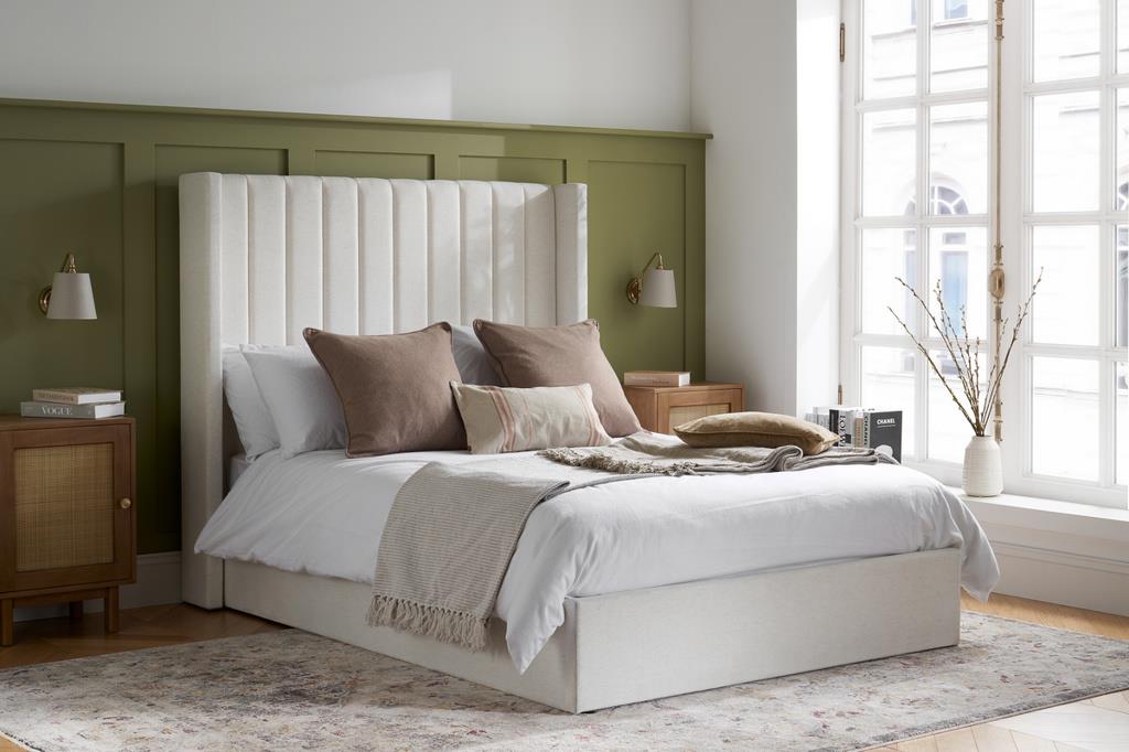 Maisey King Ottoman Bed - Cream